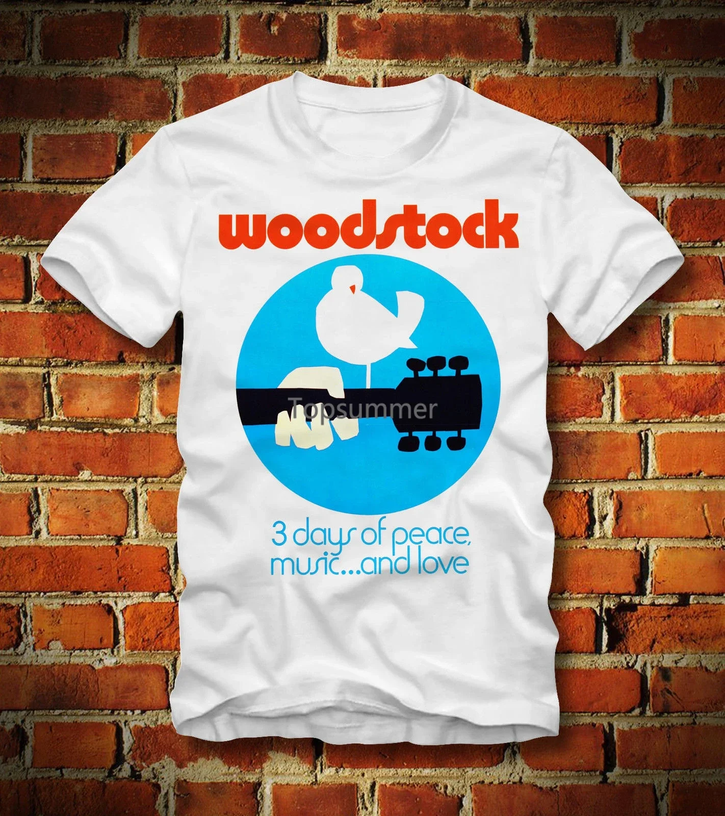 Camiseta de Boardrippaz para hombre, camisa de Woodstock 3 Days Peace Music Love, Retro, Vintage, Hippie, ropa de talla grande