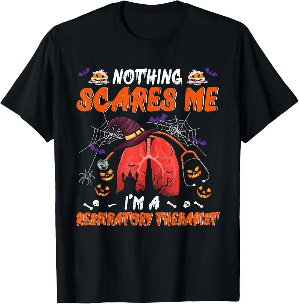 Nothing Scares Me I'm A Respiratory Therapist Horror Witch T-Shirt, Unisex Tees