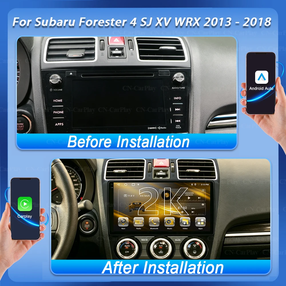 DVD Android 16 For Subaru Forester 4 SJ XV WRX 2013 2014 2015 - 2018 Multimedia NO 2DIN Radio Stereo Car  GPS Player Navigation - view 2