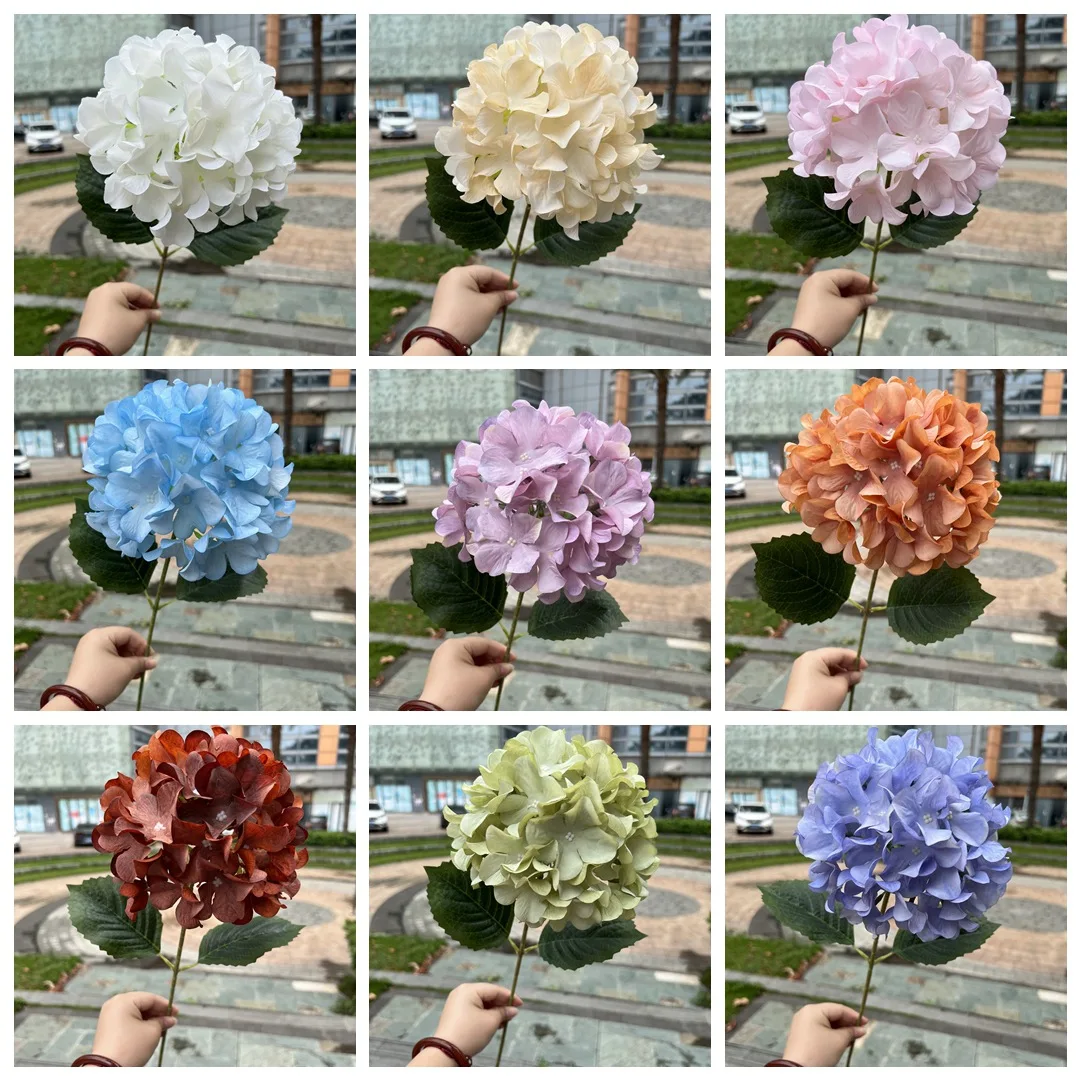 

New single large hydrangea single head Korean large hydrangea wedding soft decoration artificial flower