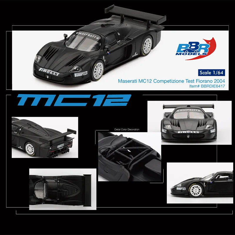 BBR 1/64 Maserati MC12 competición coches fundidos a presión de metal modelos de colección juguetes fundidos para niños coche de metal