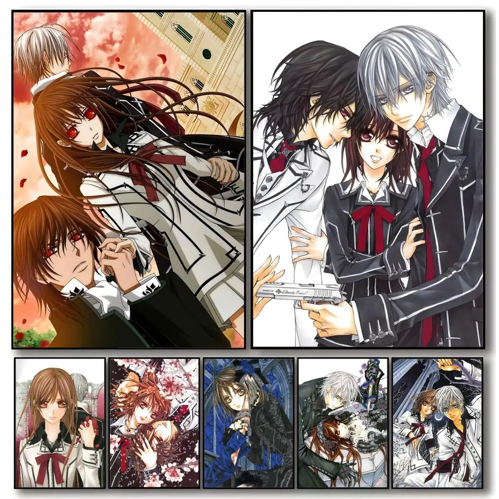 Gothic Anime V-vampire Knight Poster Trendy Aesthetic Wall Art Poster for Dorm Room Bedroom Decor