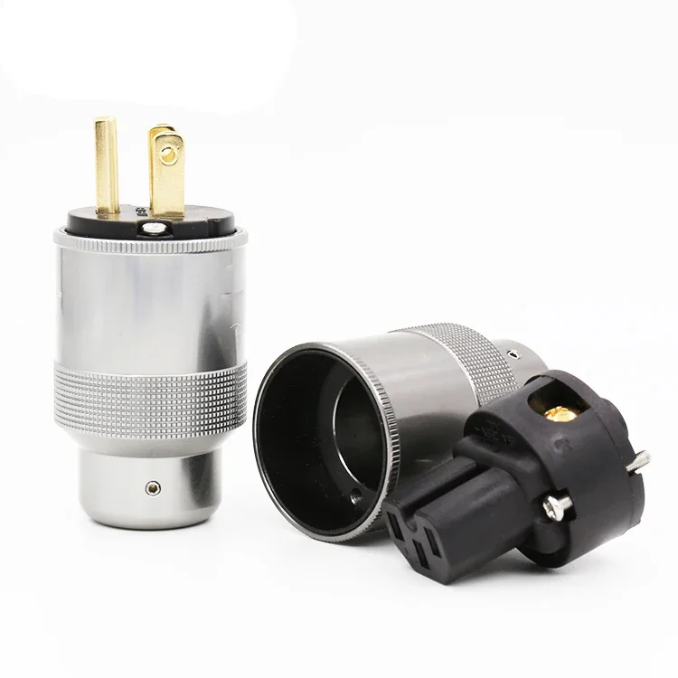 HI-End позолоченная вилка питания США HIFI США Шнур питания Штепсельная вилка IEC