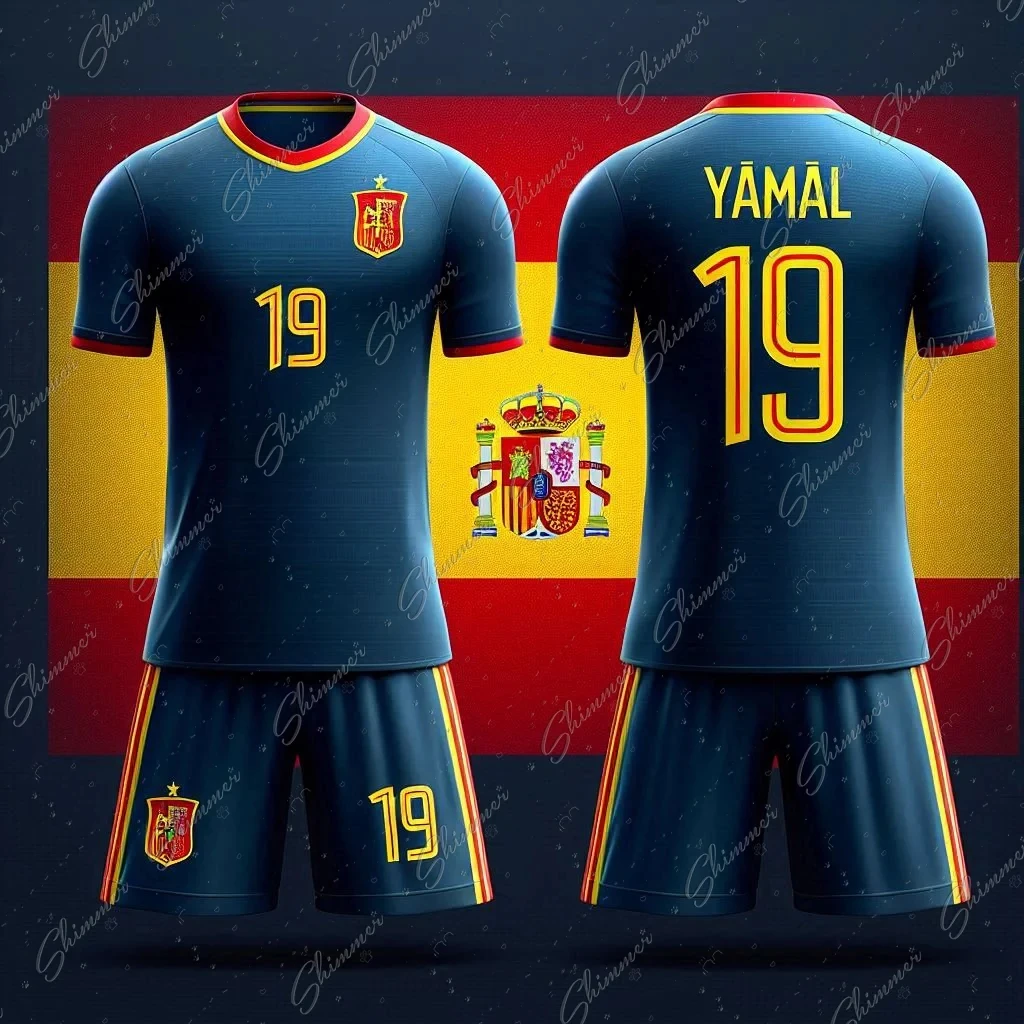 Yamal children's quick drying sports kit, Spain team jersey number 29, boys' sports kit, new product for 2025