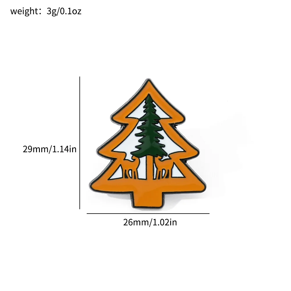 1 Set Cartoon Cute Christmas Santa Brooch Snowman Christmas Tree Christmas Wreath Metal Badge Accessories Wholesale view 3