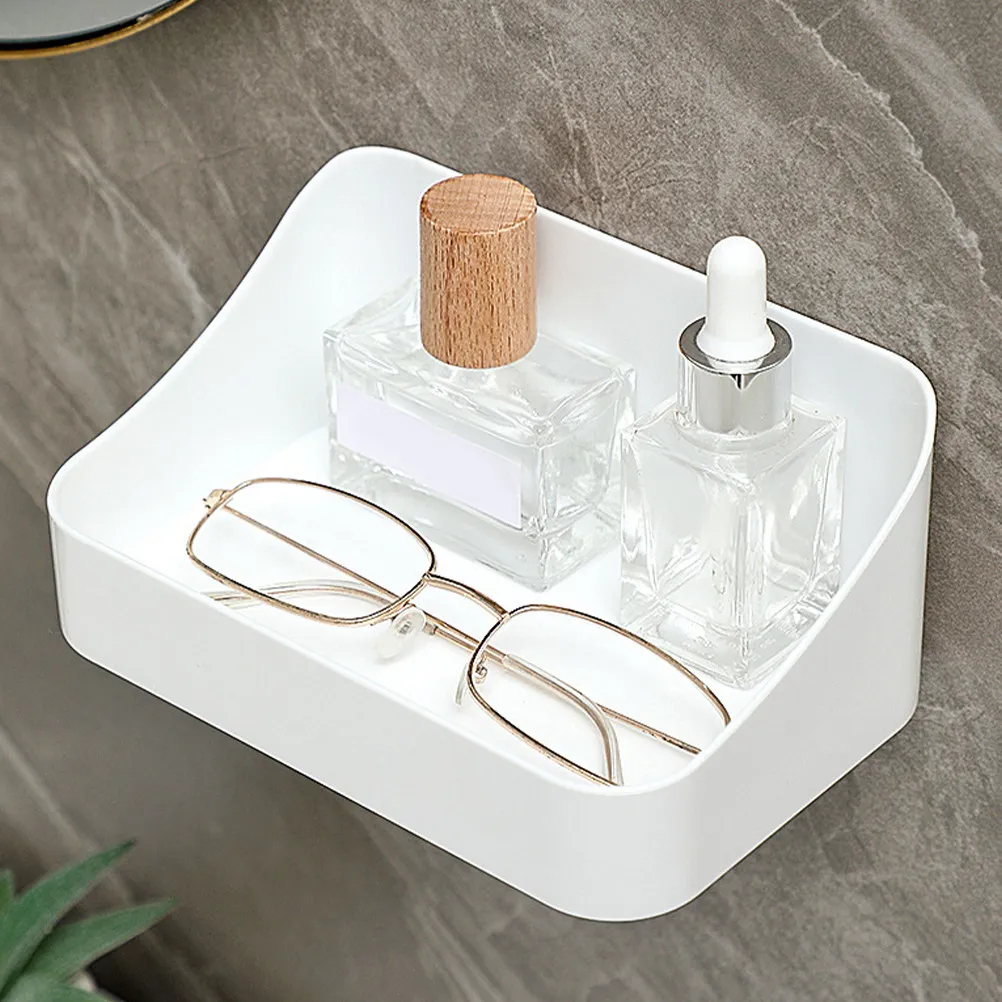 Plastic Wall Mounted Sunglasses Storage Rack Minimalist Design Floating Shelf for Bedroom Bathroom Living Room Wall Organizer