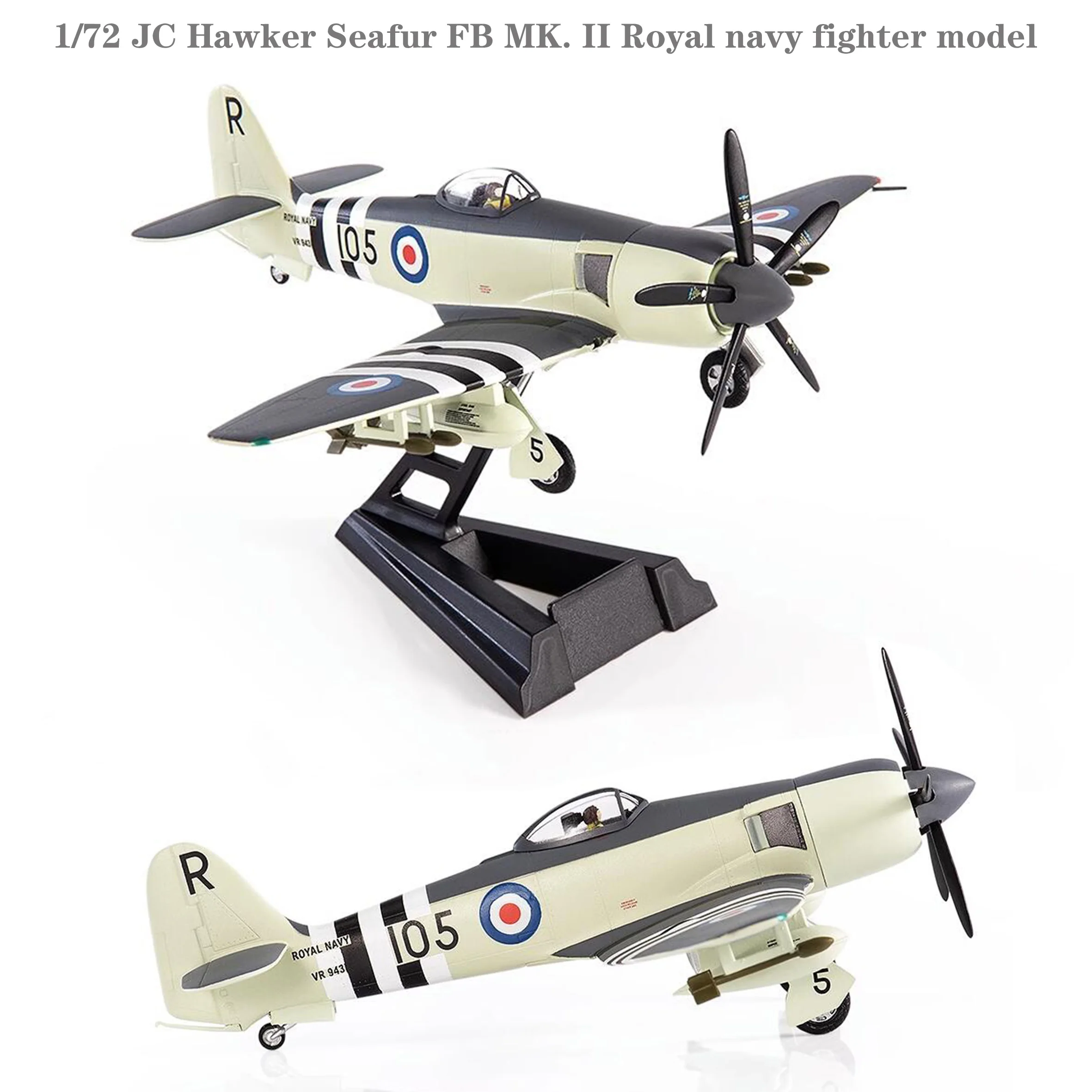 

1/72 JC Hawker Seafur FB MK. II Royal navy fighter model No. 802 Squadron Alloy finished product collection model