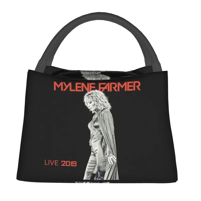 Mylene Farmer Thermal Insulated Lunch Bag Women French Singer Resuable Lunch Container Picnic Multifunction Meal Food Box