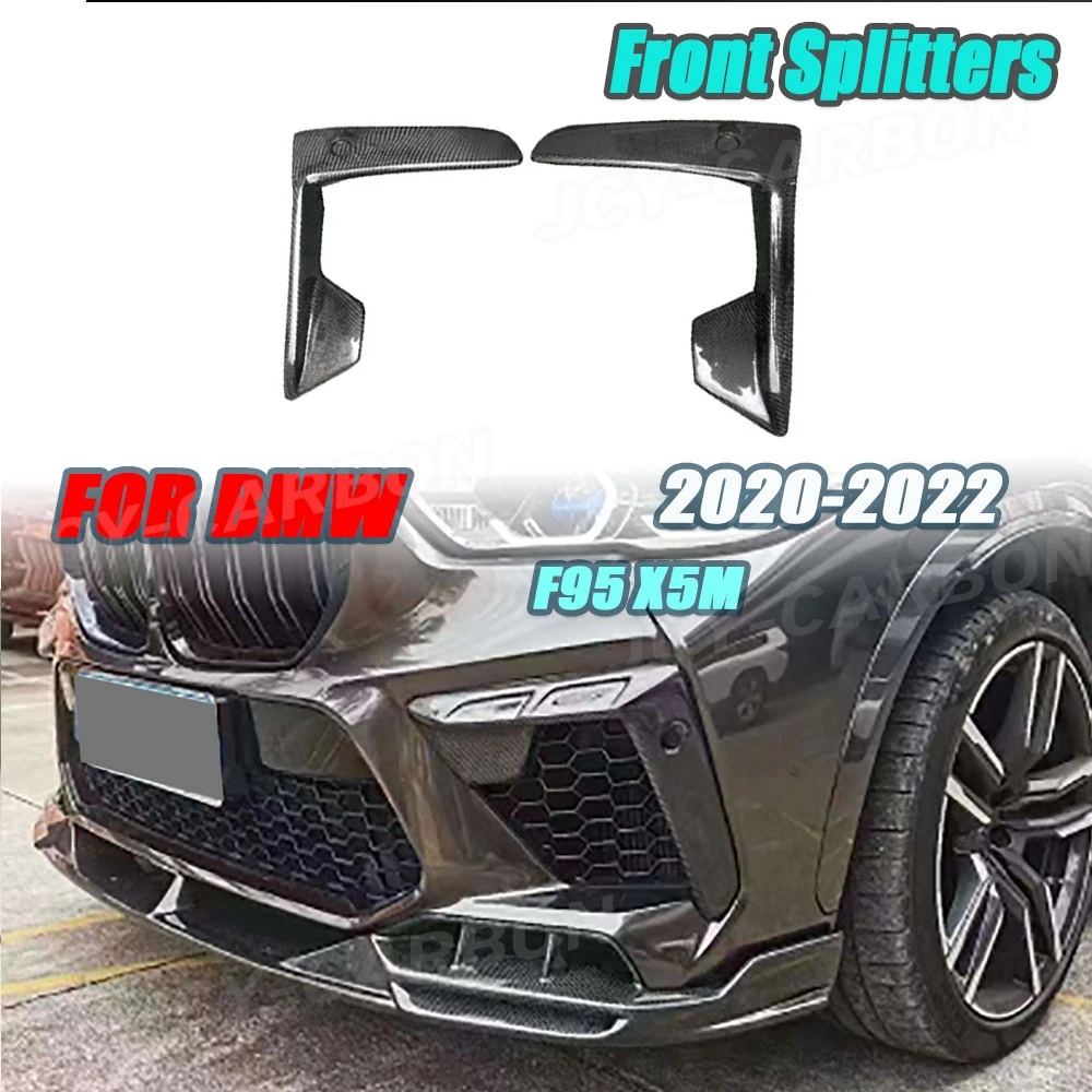 

For BMW F95 X5M 2020-2022 Carbon Fiber Fog Lamp Wind Knife Fog Lamp Frame Lamp Shade Tuyere Auto Parts Car Accessories