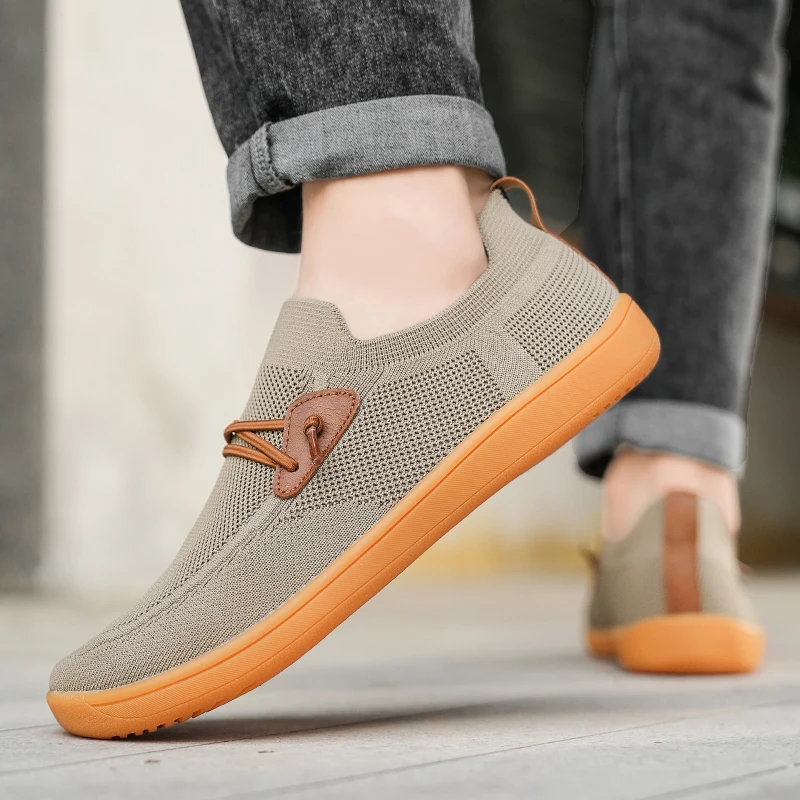New Spring Men Casual Shoes Wide Toe Soft Loafers Comfortable Men\'s Driving Shoes Quality Mesh Flat Moccasins Men\'s Sneakers