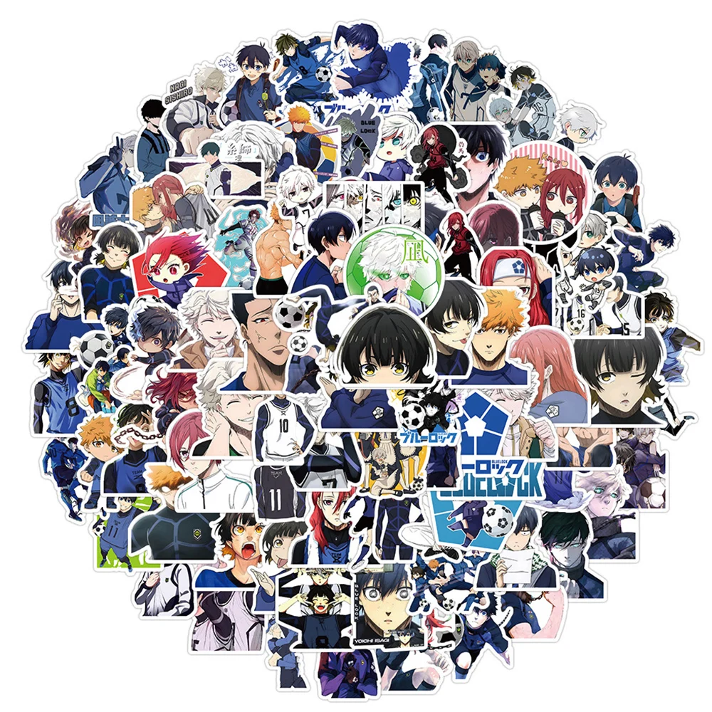 10/30/50/100pcs BLUE LOCK Cartoon Stickers Football Anime Decals DIY Water Bottle Phone Luggage Cool Isagi Yoichi Manga Sticker