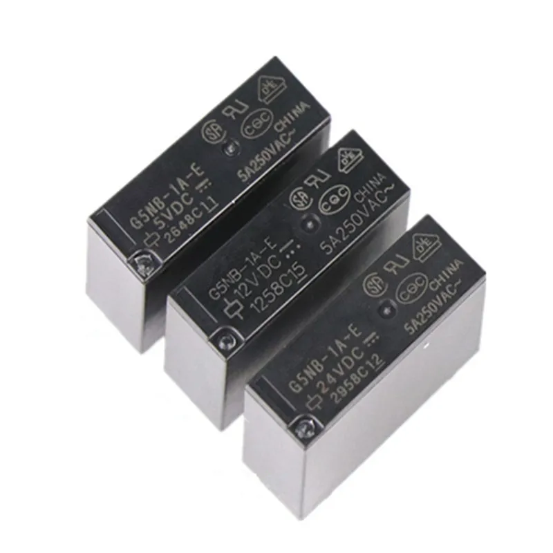 10Pcs New Original G5NB -1A-E-5VDC G5NB-1A-E-12VDC G5NB-1A-E-24VDC 5A 4PIN Compatible HF46F ALDP112 124 5V 12V 24V power relay