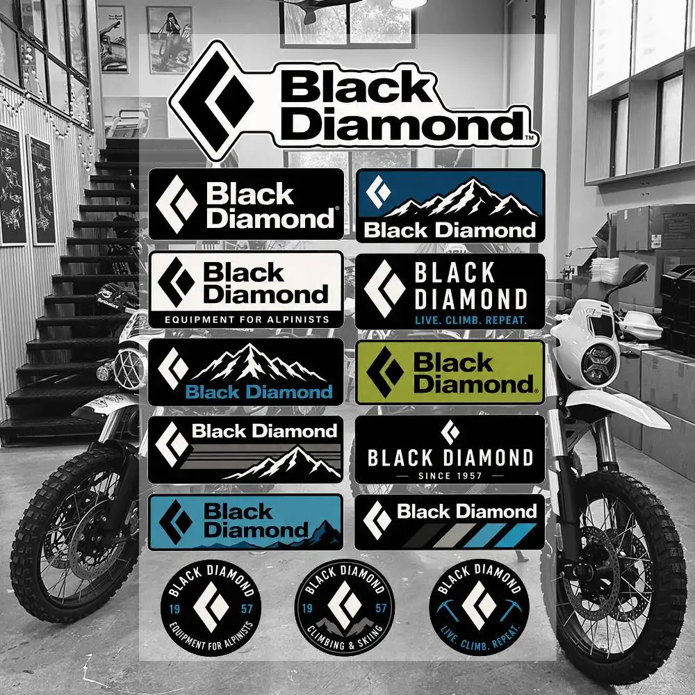 Schwarze Diamant-Ästhetik Graffiti-Aufkleber, Wasserfeste PVC-Sticker für Auto, Motorrad, Skateboard, Helm, Notizbuch