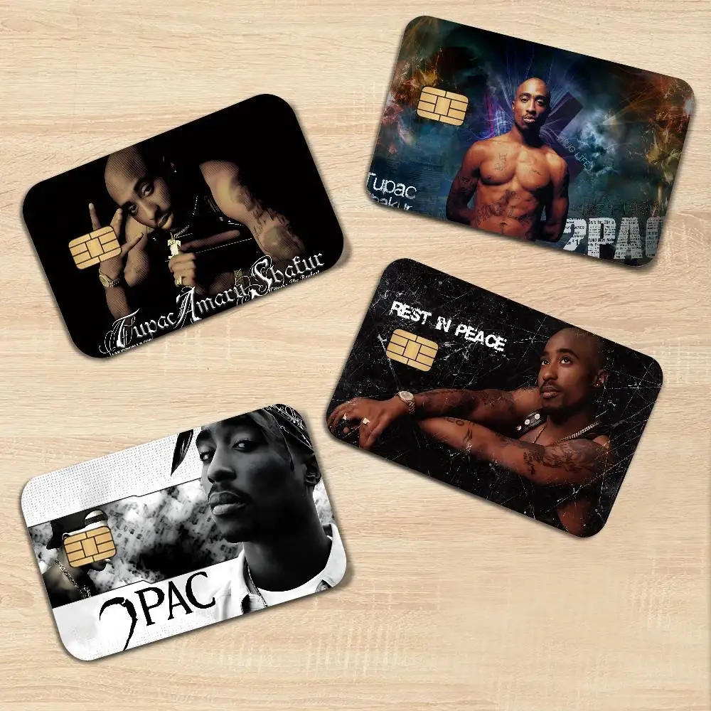 Rapper Tupac Amaru Shakur Game Film Cover Sticker Case for Small Chip Credit Debit Card Front Side