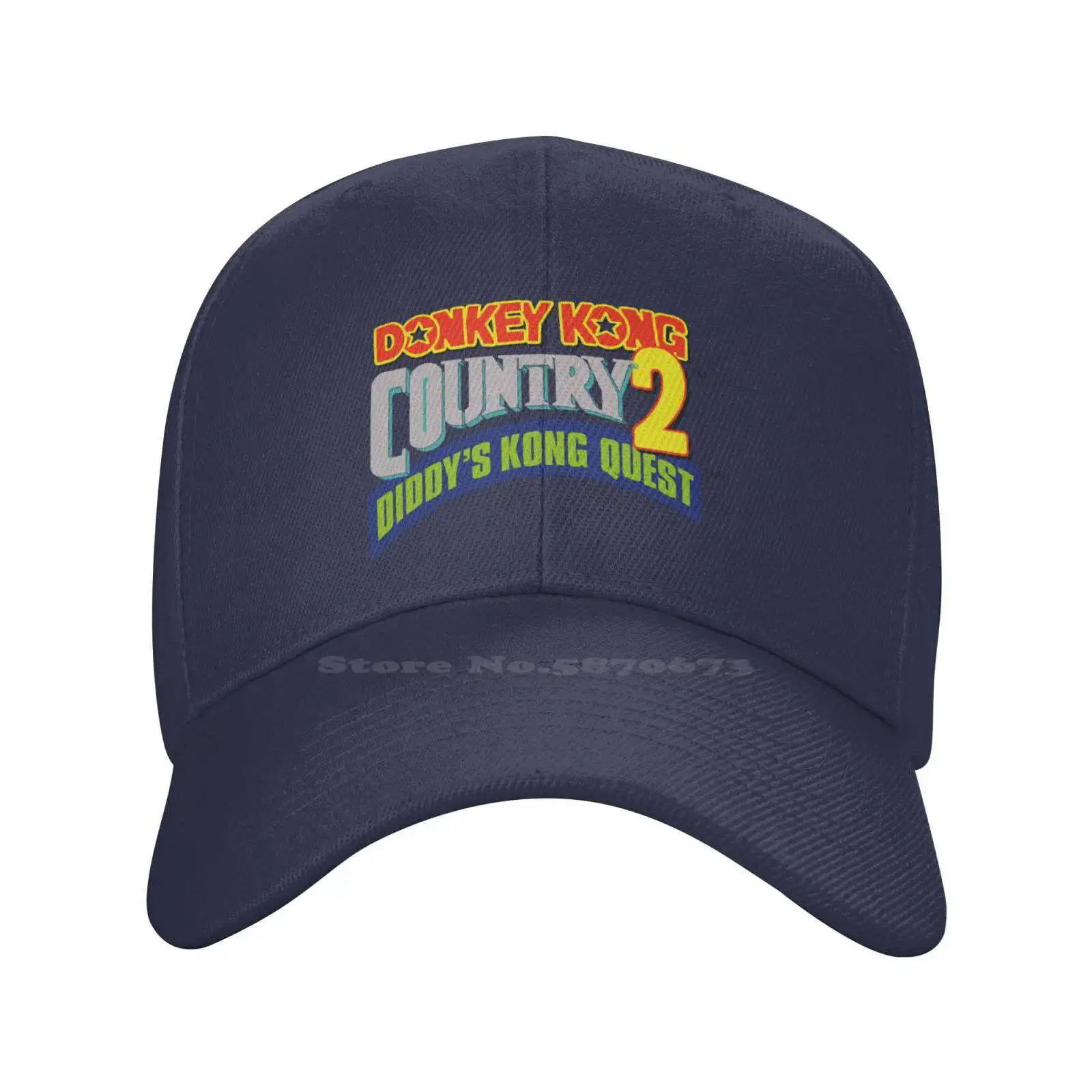 Donkey Kong Country 2 Diddy's Kong Quest Logo Fashion quality Denim cap Knitted hat Baseball cap