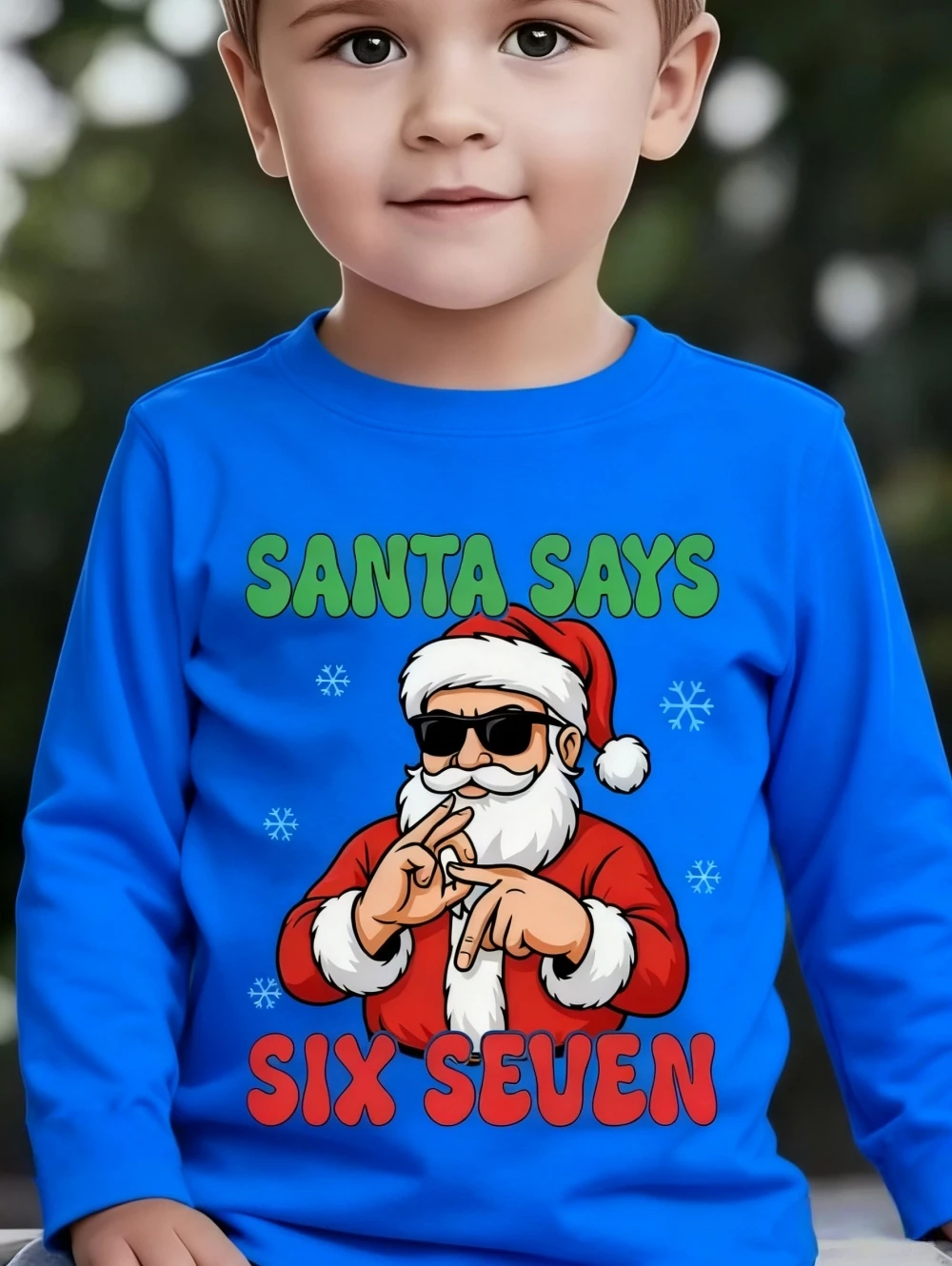 عيد الميلاد تي شيرت للأطفال متعة ستة سبعة 6 7 ميمي بلايز Y2k الفكاهة قائلا المحملة طاقم الرقبة سانتا كلوز الجرافيك ملابس الأطفال