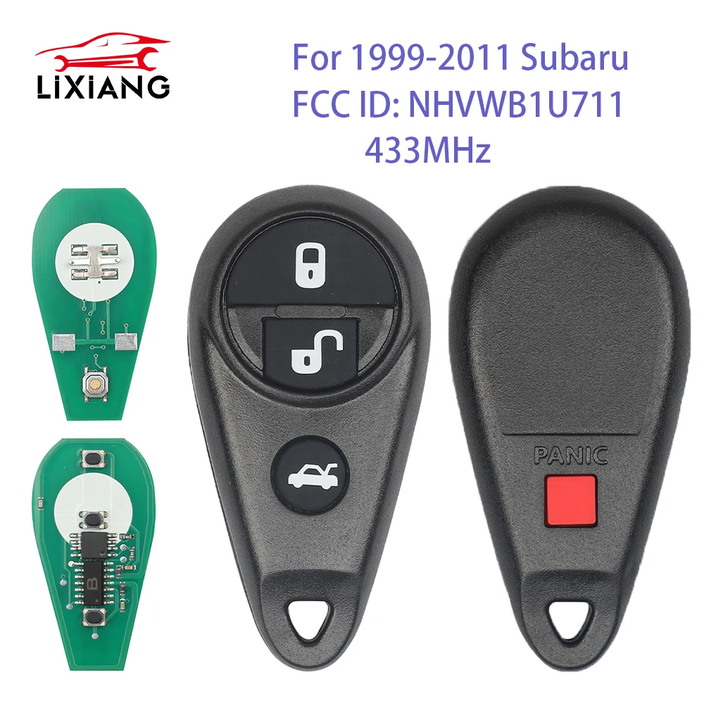 LIXIANG NHVWB1U711 433MHZ Car Remote Control Samrt Key For Subaru Forester Impreza Legacy Impreza Outback Tribeca WRX 1999-2009