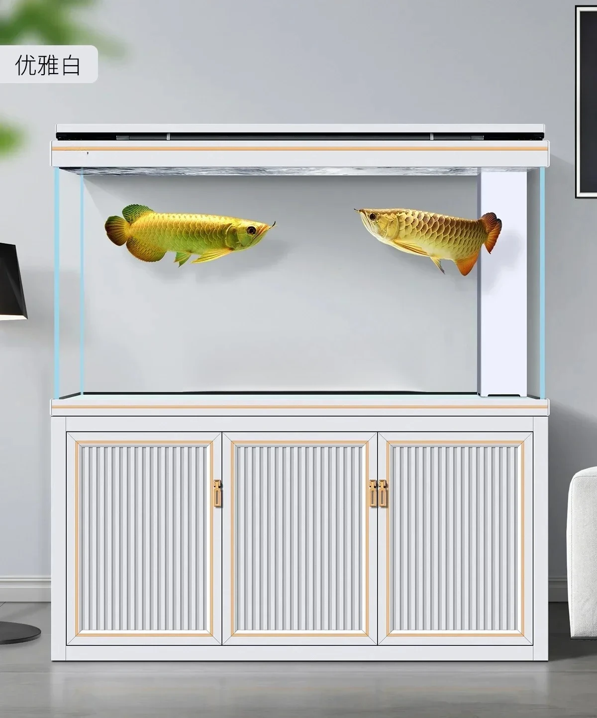 A Living room large new light luxury porch bottom filter ecological intelligent aquarium partition screen