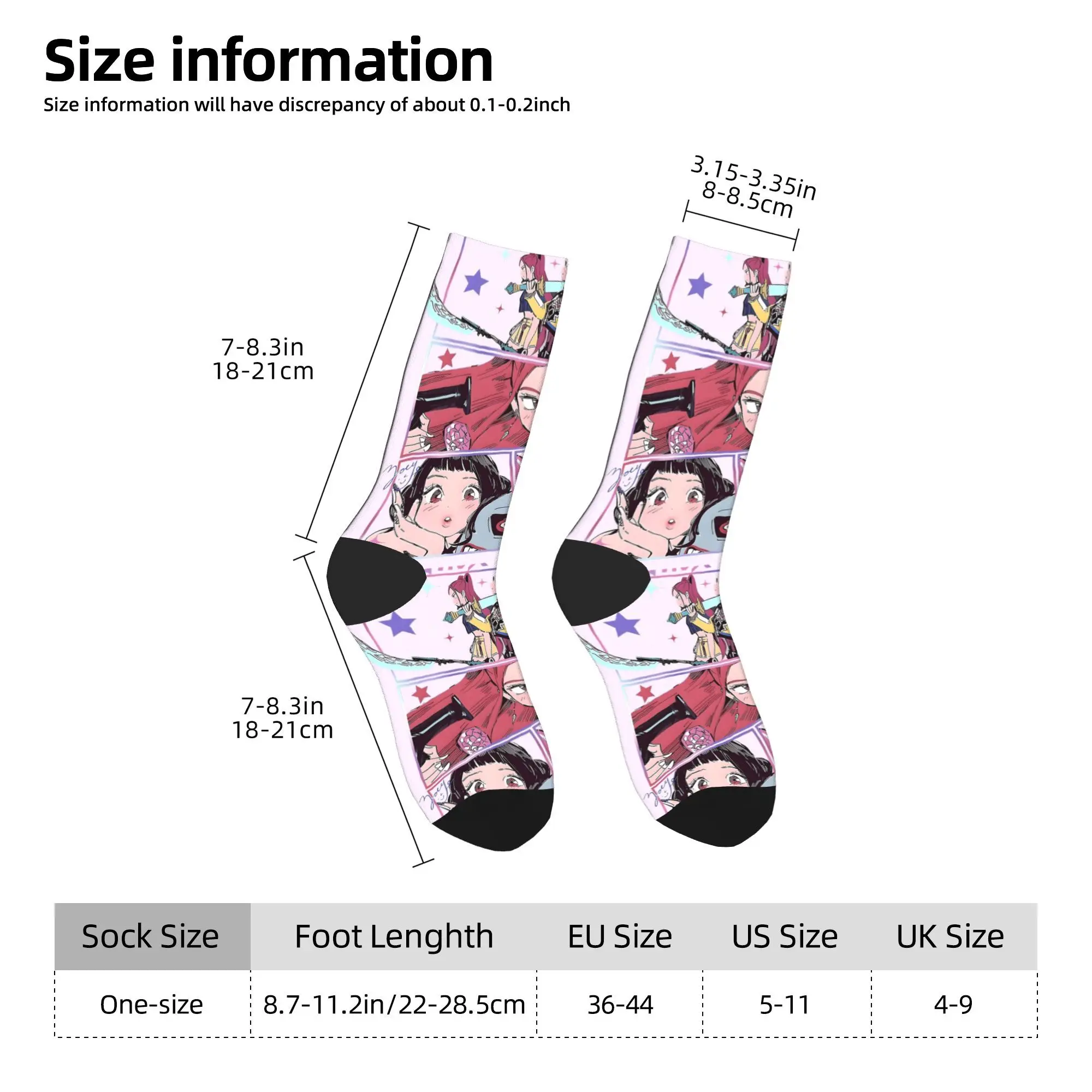 Hommes chaussettes bébé Saja KPop chasseurs de démons Chibi Art bas antibactérien chaud doux chaussettes automne gothique graphique cyclisme chaussettes