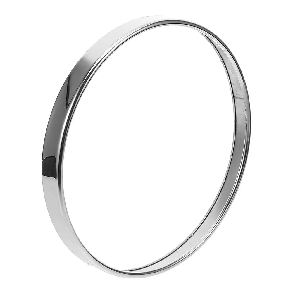 

20Cm Silver Trash Can Press Ring Plastic and Steel Garbage Bin Lid Secure Fit for Kitchen Office Outdoor Waste Management Use