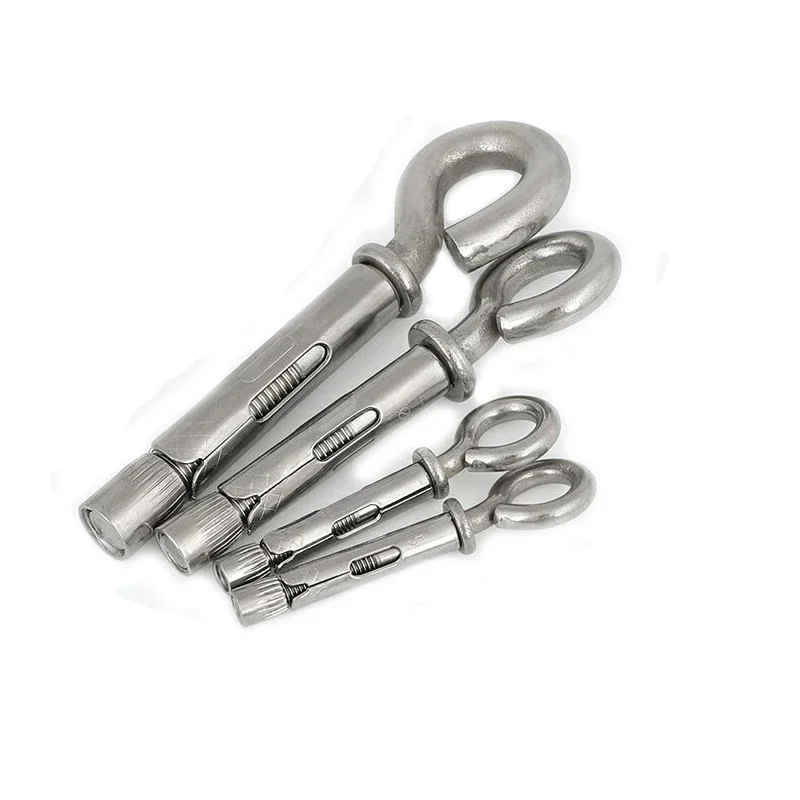 304 parafusos de âncora de parafuso de expansão de aço inoxidável anel ganchos âncoras de tijolo alvenaria de parede de concreto