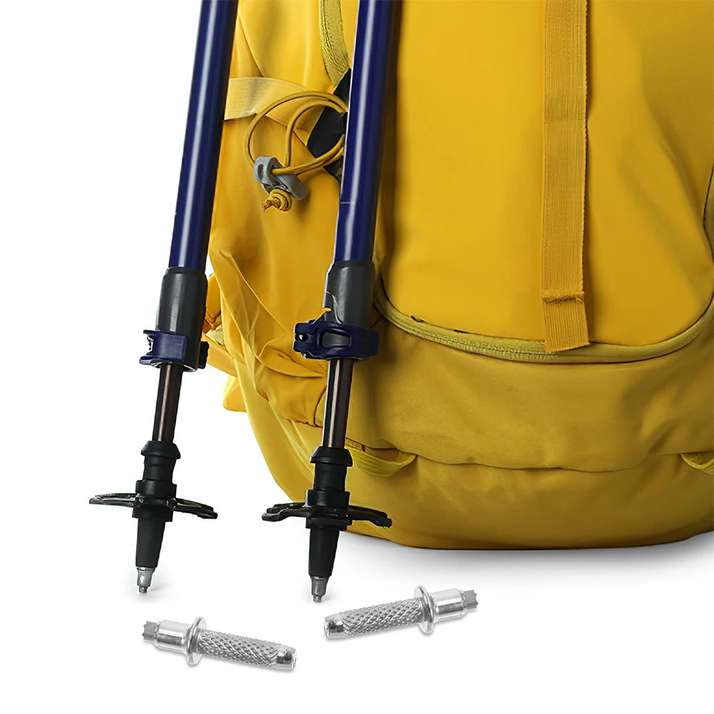 

10pcs Hiking Crutches Trekking Pole Tips Replaceable Tungsten Steel Attachments Walking Stick Metal Tips Durable Portable