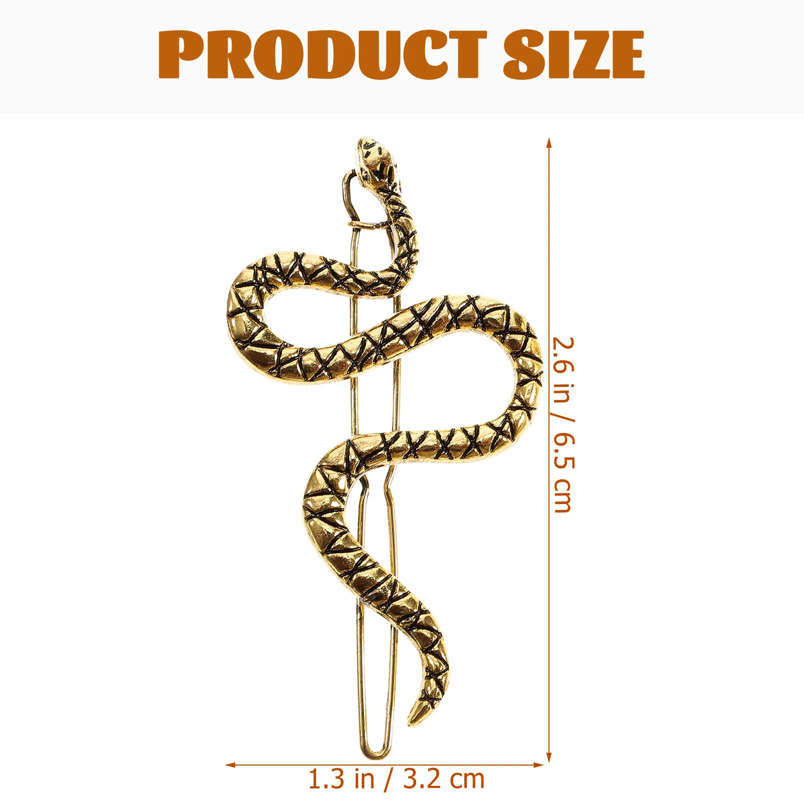 

4pcs Snake Shaped Metal Hair Clips S Hairpin For Women Girls Elegant Hair Accessory Fashion Gift Gold Each