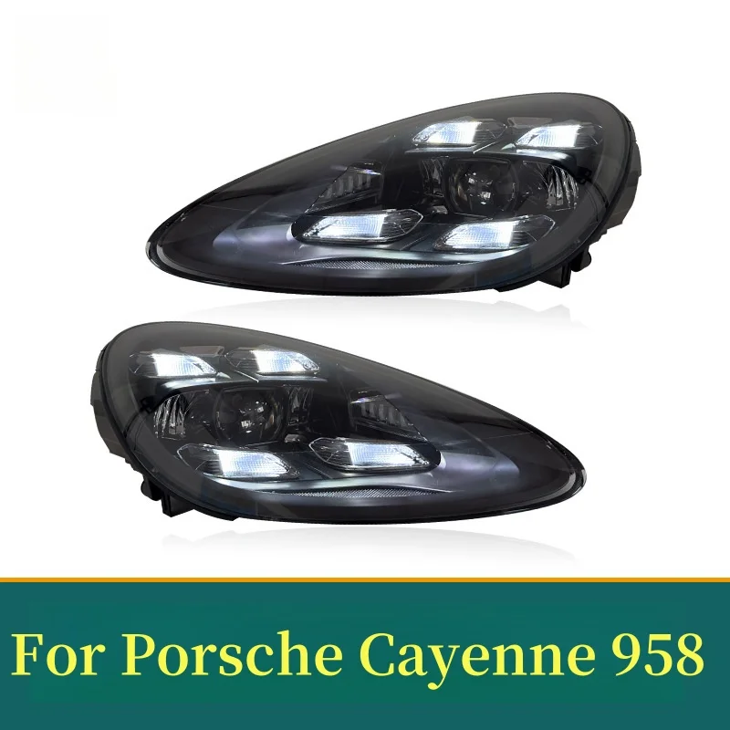 

Автомобильные фары подходят для Porsche Cayenne 958, фары 958,1, 2011-2018 годов, Модифицированная передняя фара 2023, автомобильные аксессуары