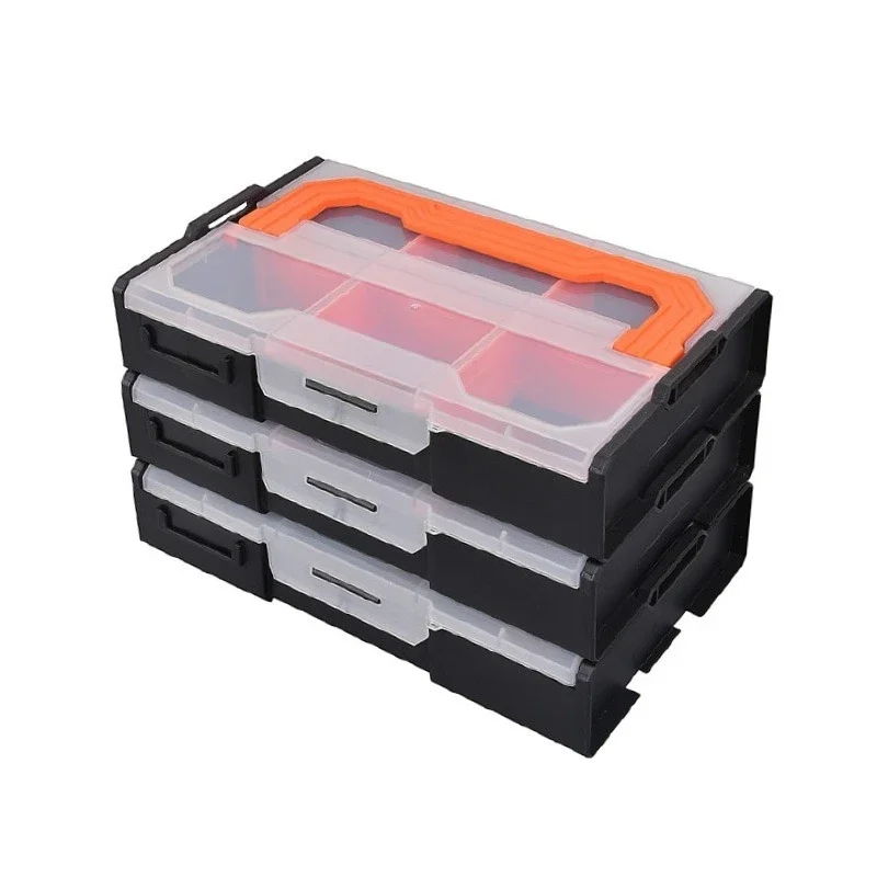 Parts Box Grid Box Sorting Screw Storage Plastic Stacked Electronic Components Storage