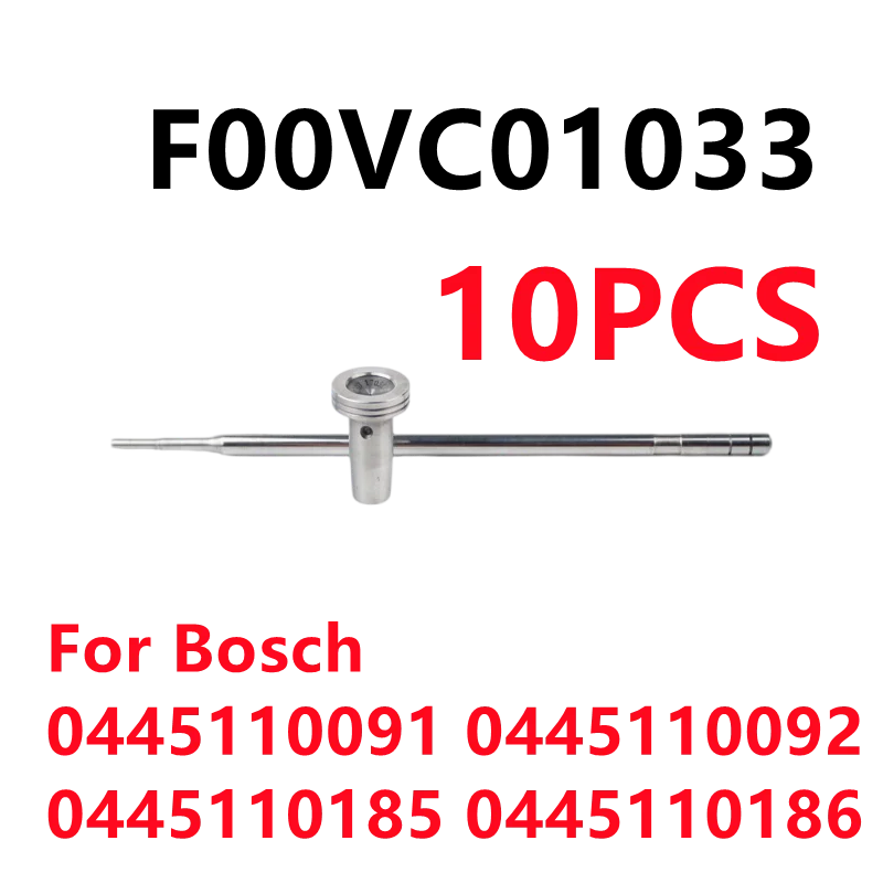 

10pcs/lot Brand-New Diesel Fuel Injector Control Valve Set F00VC01033 For Bosch Injector 0445110091/092/185/186/279/283/306