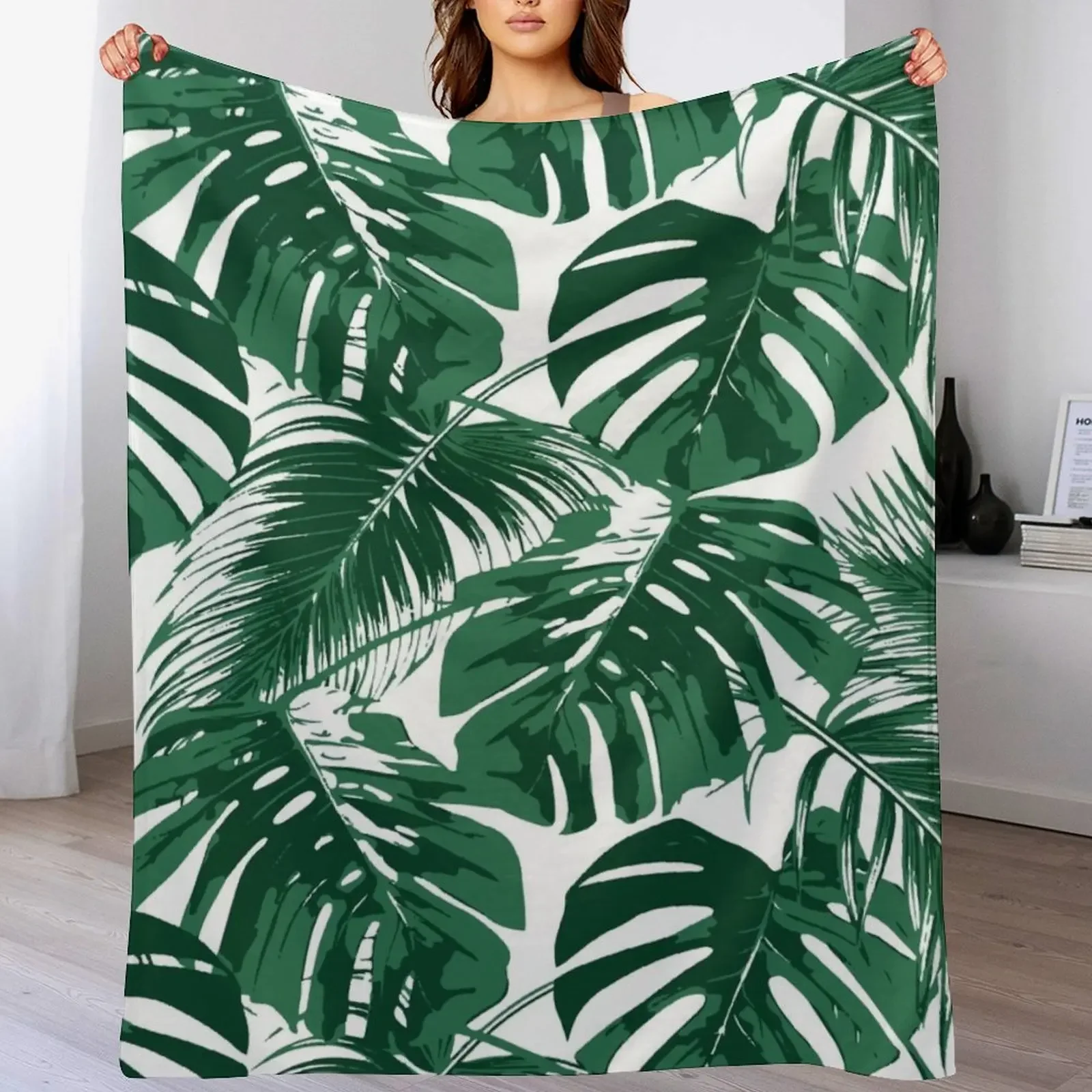 

Tropical Leaves Throw Blanket Blankets For Bed Weighted Beautifuls Tourist Blankets