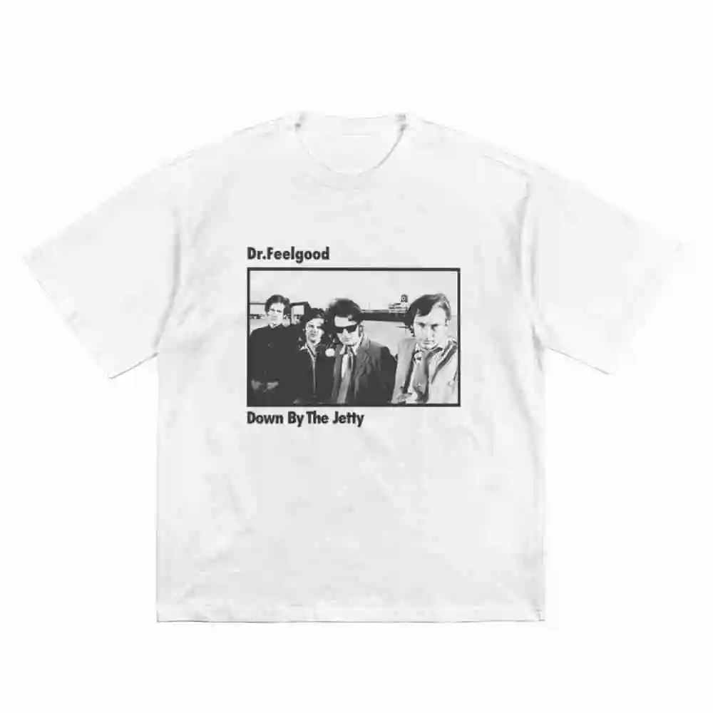 Dr Feelgood Down By The Jetty Short Sleeve Tee 100% Cotton T-Shirt