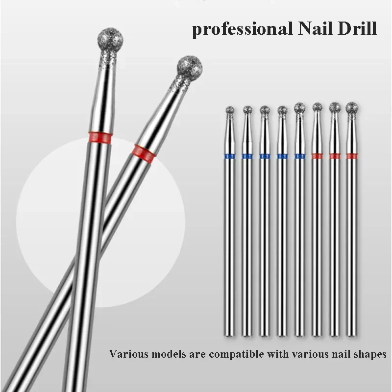 30Pcs Diamond Nail Drill Bits Electric Nail Drill Machine Milling Cutter Strong Nails File Nail Art Tools Manicure Polishing