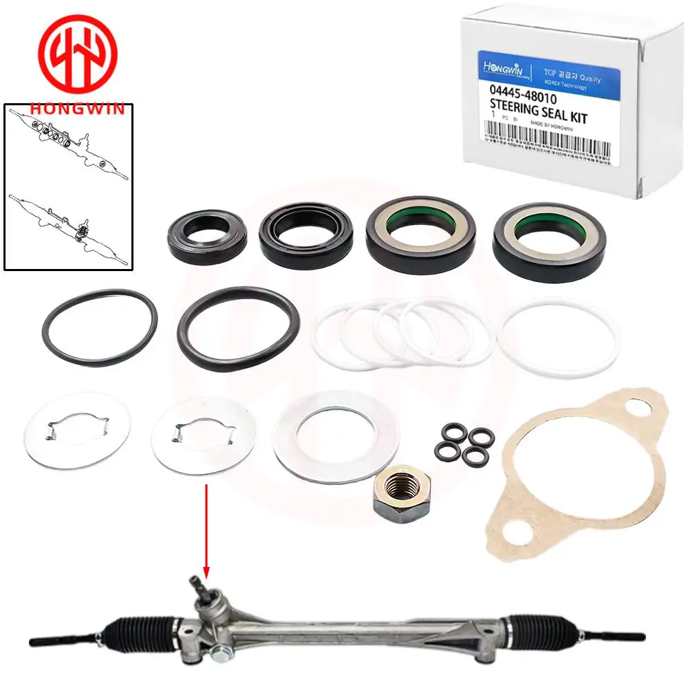 Power Steering Rack and Pinion Seal Gasket Repair Kit OEM 04445-48010 0444548010 For Toyota Camry Highlander Lexus ES300 ES330