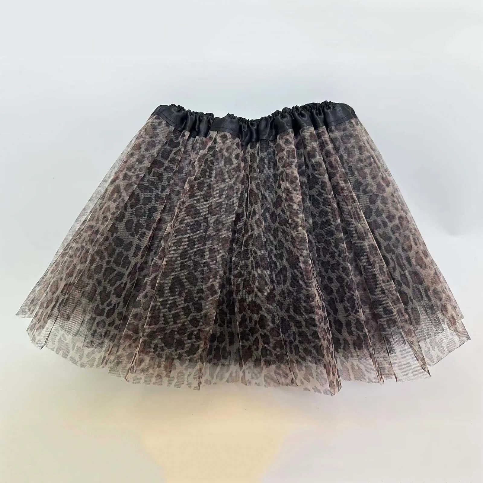 

Sexy Leopard Tulle Skirt Women Vintage Adult Tutu Skirts Ballet Dancewear Mini Skirts Party Costume High Waist Short Puffy Skirt