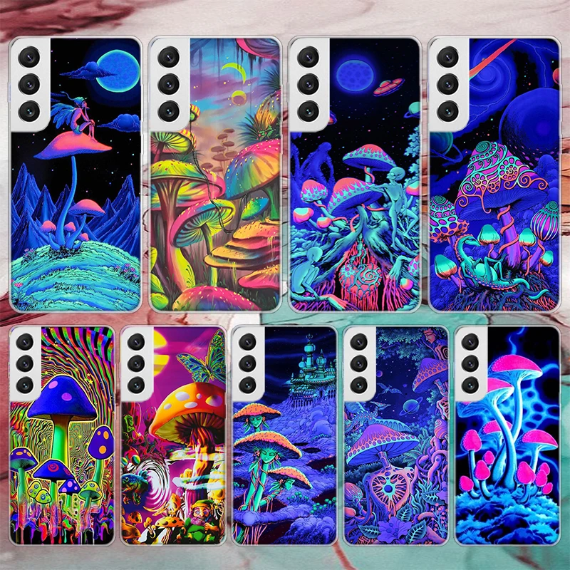 Weird Mushroom Psychedelic Soft Phone Case For Samsung Galaxy M12 M21 M30S M31 M32 Note 20 Ultra 10 Lite 9 8 J4 J6 Plus + M51 M5