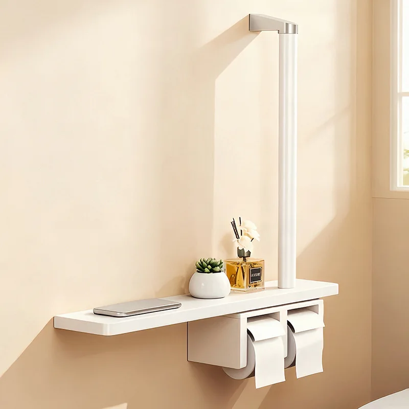

Japanese resin handrail paper towel toilet rack box toilet wall hanging elderly help storage box shelf paper tube