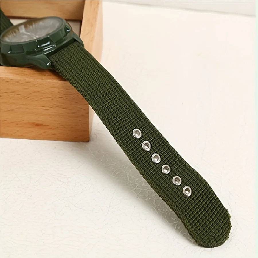 1 piece of boys' five color nylon strap, fashionable and trendy quartz watch, sports and leisure quartz watch