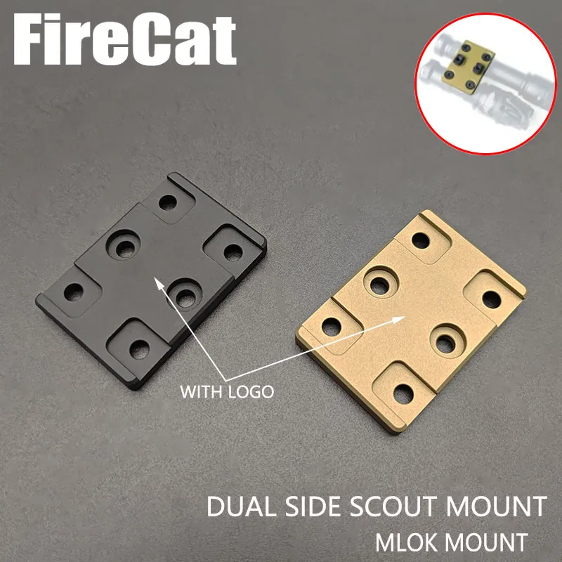

Dual Side Scout Mount M-LOK Slot Mount fTwo Scout Lights Side by Side CNC Adapter For M300 M600 Flashlight Hunting Accessories