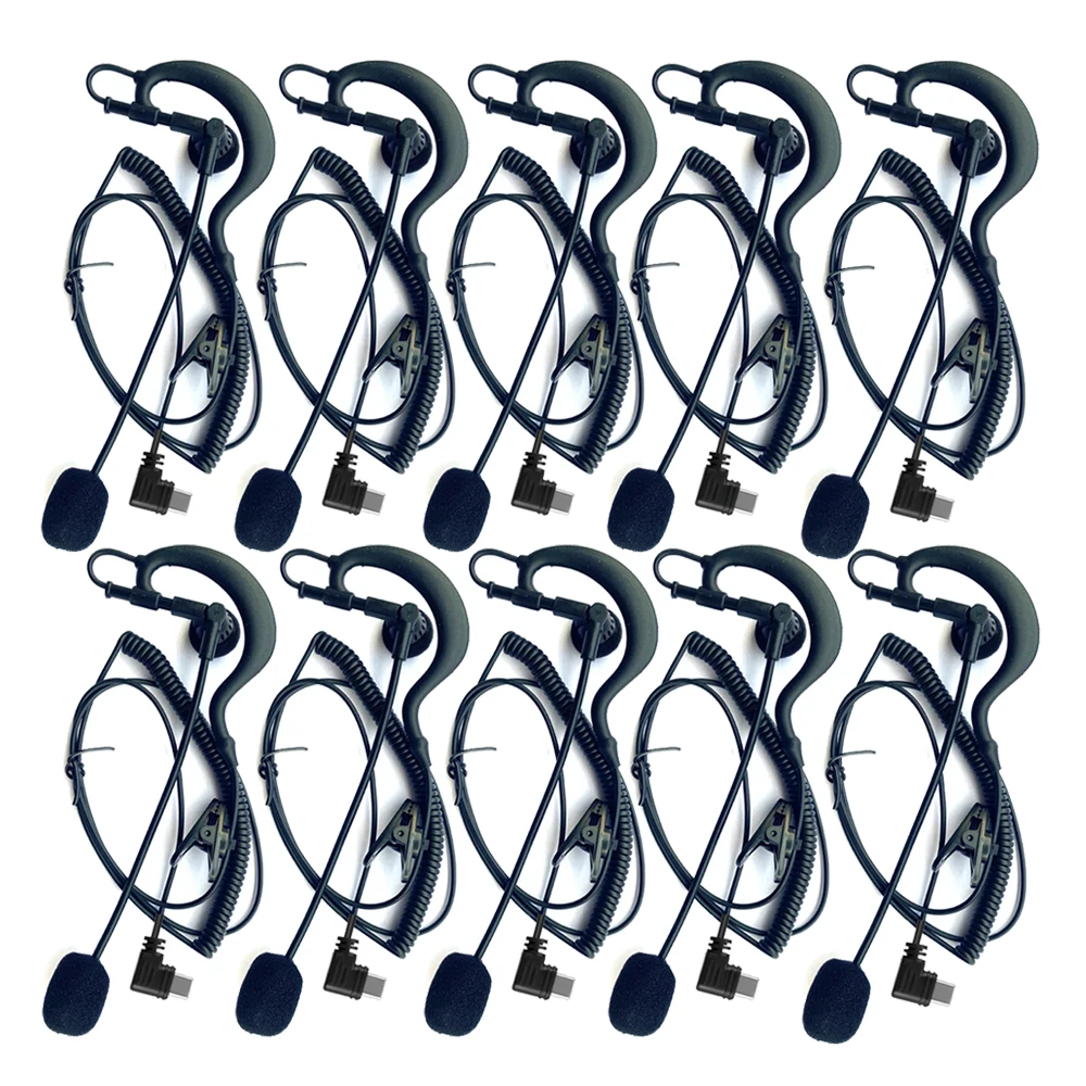10/4/1 PCS EJEAS V6C PRO/V4C Type-C Jack Original Referee Headset Hanging Ear Referee Intercom Football Headset