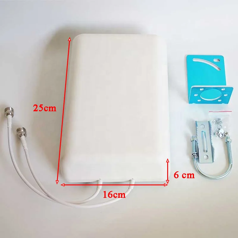 10km long distance 4G lte mimo panel antenna dual polarized high gain directional 2x14dbi 4G routers hostspot antenna