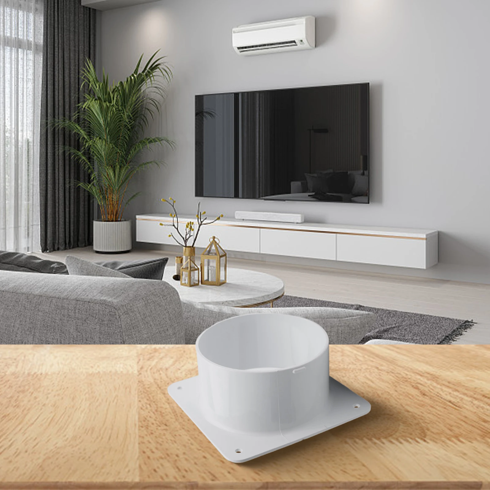 

Air Vent Duct Connector Flange Plastic Material Suitable for Ventilation Pipe Connections in Heating and Cooling Applications