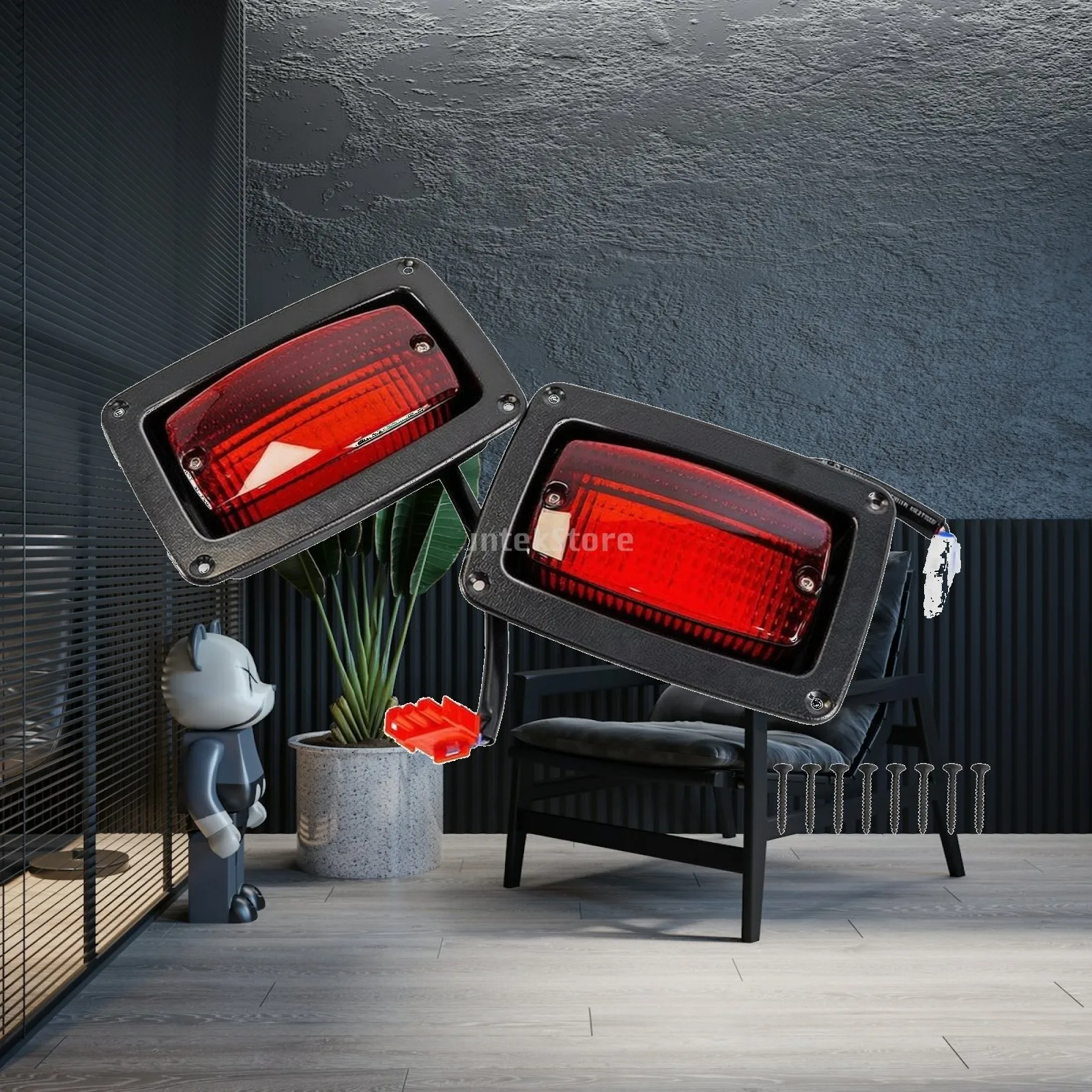 Golf Cart Tail Lights All-Season Golf Cart Rear Lights Tail Light Kit Bolt-on Taillight Kit Energy-Saving for Club Car Upgrade