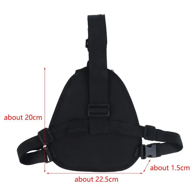 Dreieckige Brusttasche, multifunktionale Walkie-Talkie-Aufbewahrungstasche, Umhängetasche, verstellbarer Riemen für den täglichen Gebrauch beim Radfahren im Freien – Detail 7