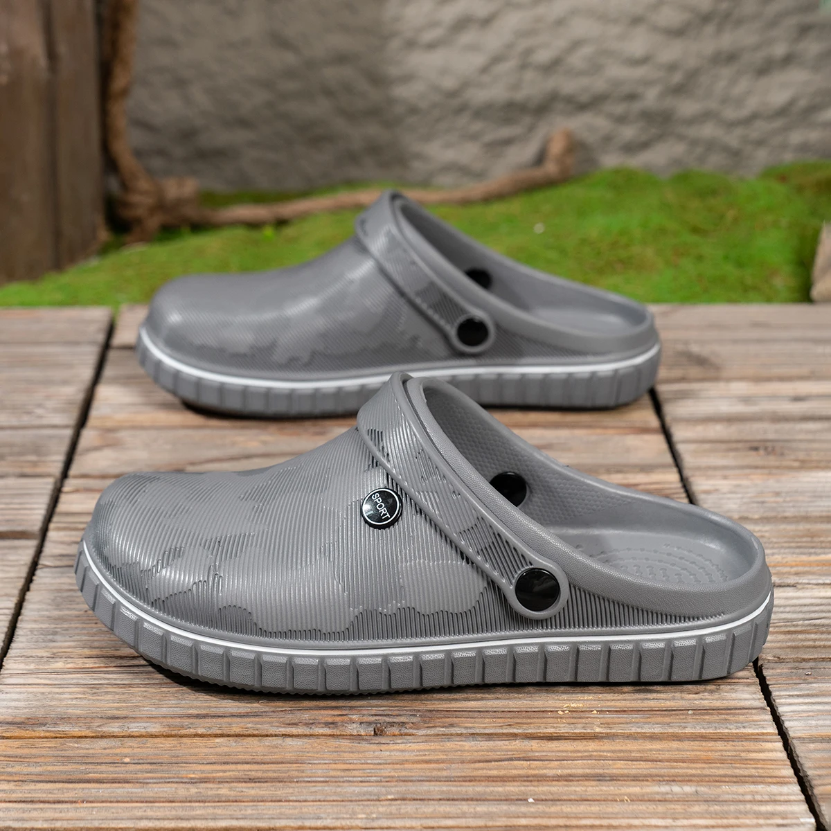 Men Summer Comfortable Outdoor Quick Dry Soft Sandals Breathable Slip On Casual Shoes Lightweight for Beach Walking