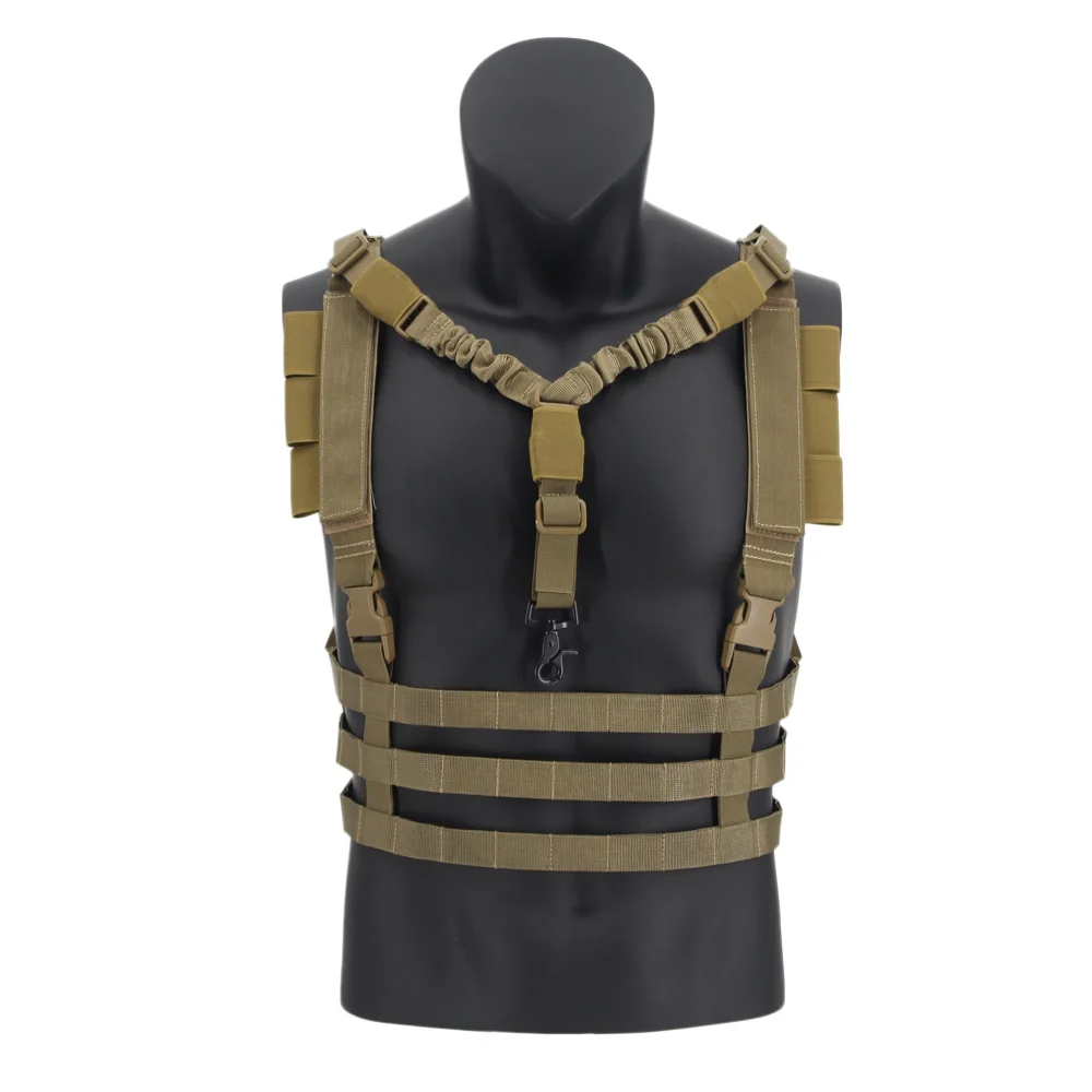 Lighweight Tactical Vest Airsoft Chest Rig Vest Molle System Hunting Combat Vest With Gun Sling