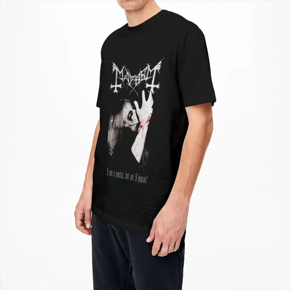 Men Women's Mayhem Dead Black Metal T Shirt Vintage 100% Cotton