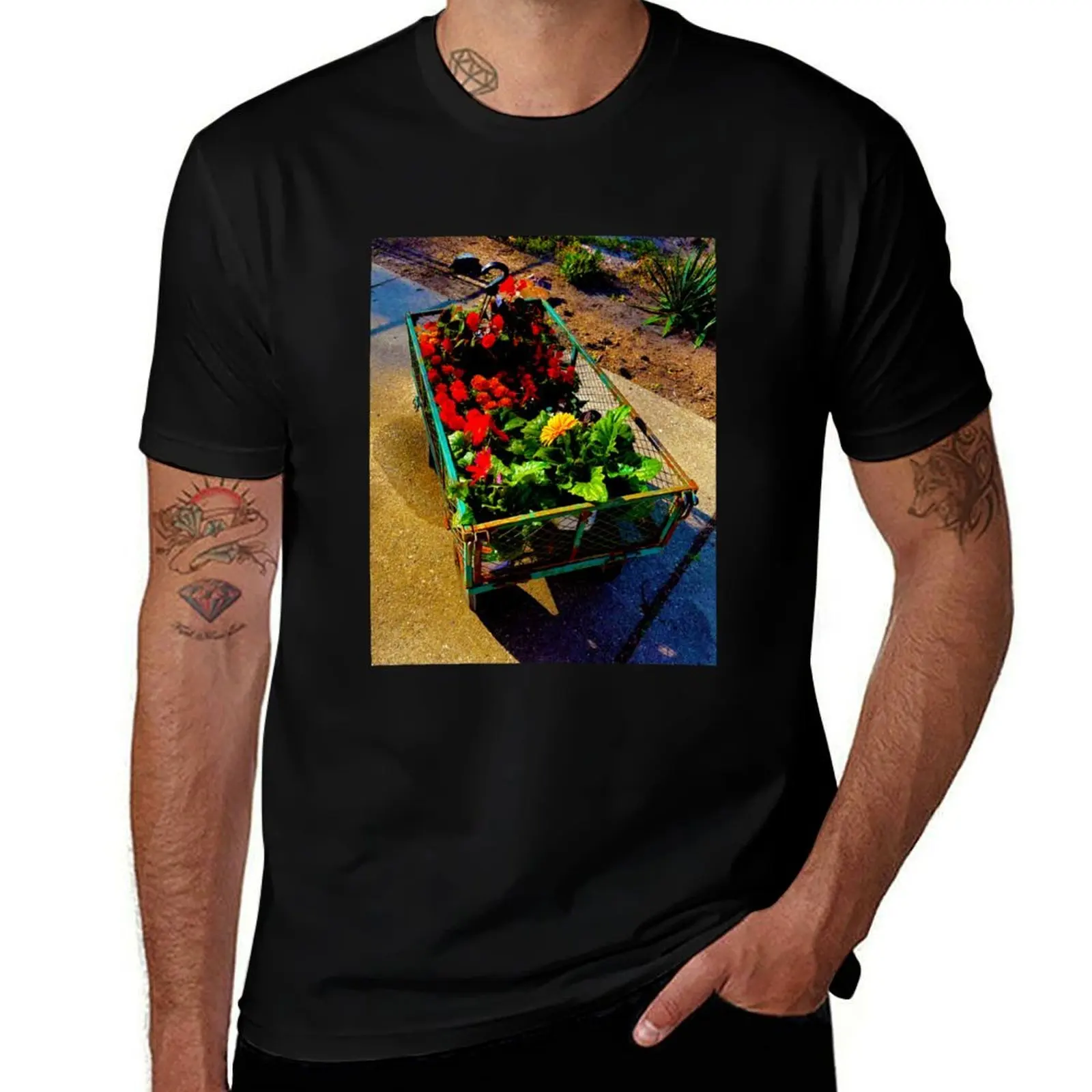

Футболка Rainbow Wagon of Flowers, футболка на заказ, спортивный фанат, роскошный дизайнер, забавная футболка, футболка большого размера для мужчин