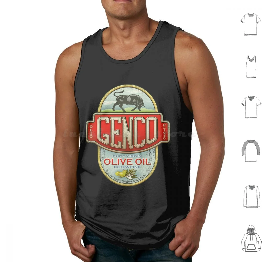 The Godfather-Genco Olive Oil Co. Classic Tank Tops Print Cotton The Godfather Genco Olive Oil Co Classic