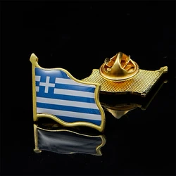 Greek Waving Flag Lapel Pin, Crachá, Decoração De Broche, Presente De Moda Para Roupas Bolsa Tie and Tack